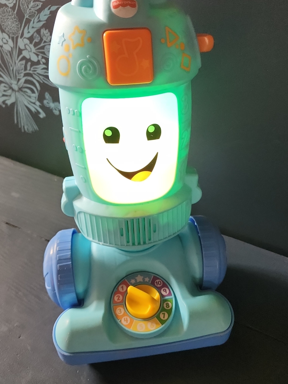 Fisher-Price Light Blue Vacuum with Interactive Play - Picture 3 of 4